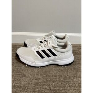 Adidas Tech Response 2.0 White Black Mens Spike Golf Shoes EE9121 Size 9 NEW